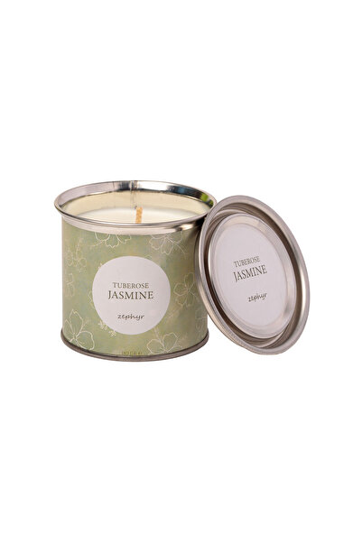 ZEPHYR Tuberose & Jasmine Kokulu Teneke Boy Doğal Mum 180 GR
