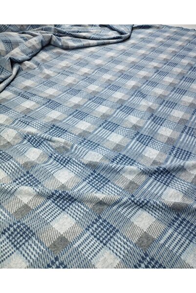 Kumaş Parça Jakarlı Örme Gri Mavi RenklerdeEn: 140 cm