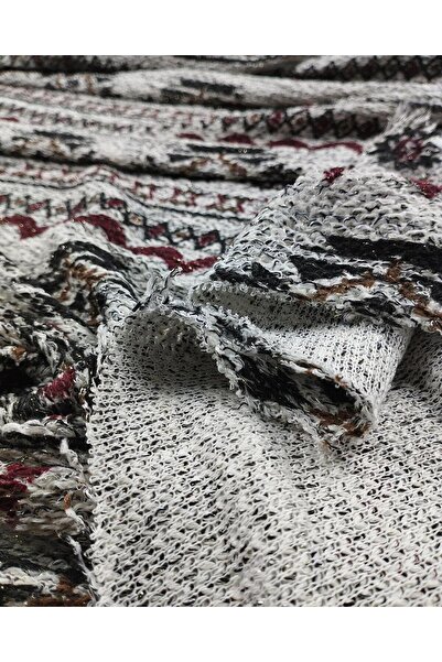 Kumaş Parça 180 cm Fond cu sclipici tricotat gri