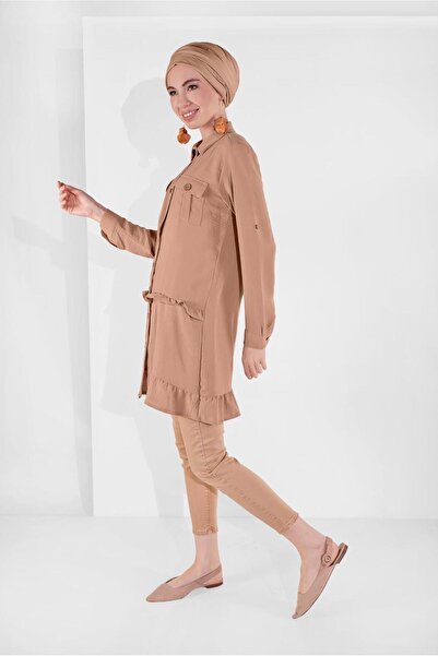 TRENDTESETTÜR Γυναικείο μπεζ (K.BEIGE) Τσέπη με κουμπιά 9005