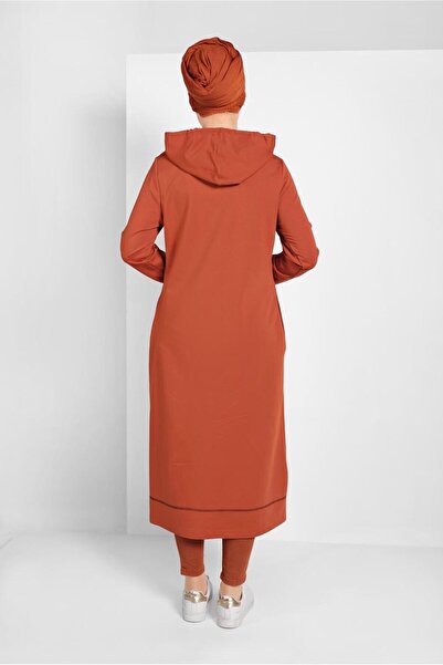 TRENDTESETTÜR Women's Coffee (Tile) Hooded Jacket 5629