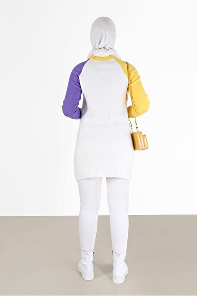 Alvina TRI-COLOR POCKET DETAILED KNITWEAR TUNIC 42053