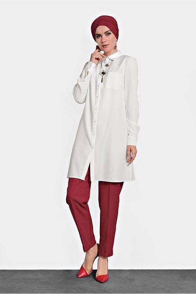 TRENDTESETTÜR Women's Red Carrot Trousers 70002