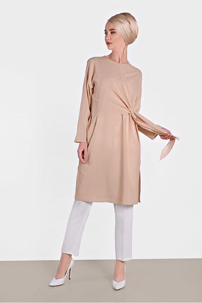 TRENDTESETTÜR Women's Powder Lacing Detailed Tunic 4436
