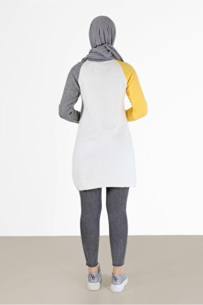 Alvina TRI-COLOR POCKET DETAILED KNITWEAR TUNIC 42053