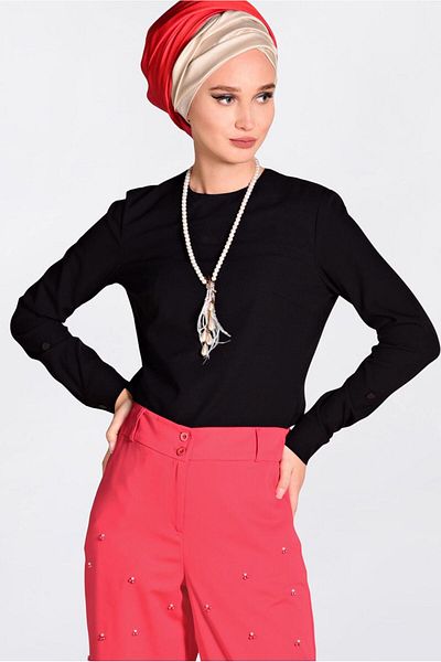TRENDTESETTÜR Women's Coral Pearl Wide Leg Trousers 7372