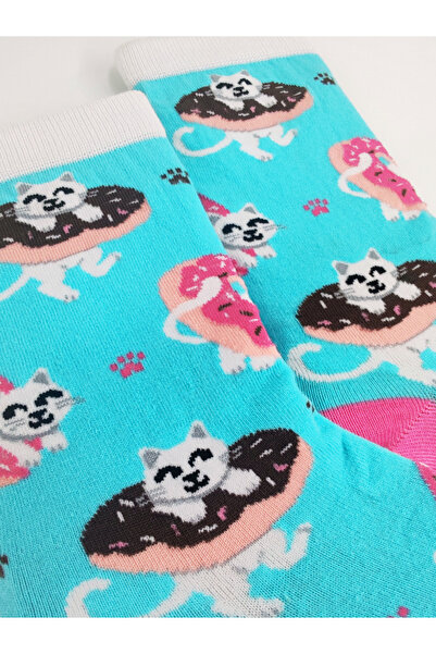 Shuttle Park Унисекс чорапи до глезена с шарени шарки и мотиви от специална серия Donuts