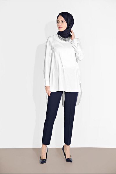 TRENDTESETTÜR Sequin Stripe Detailed Trousers 7565