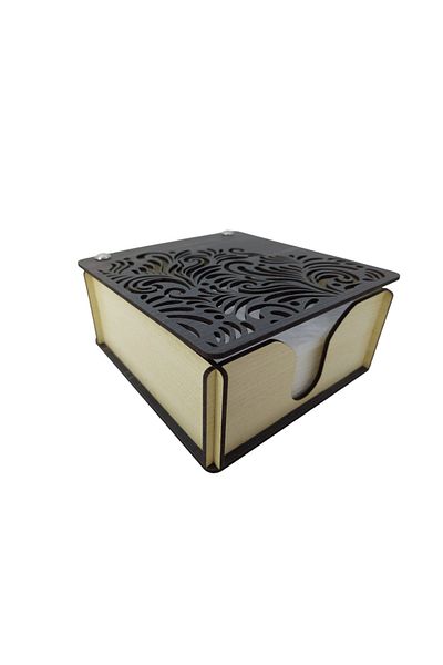 şamaksesuar Wooden Decorative Napkin Box with Lid