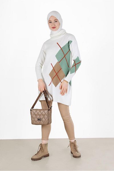 Alvina TILE PATTERNED KNITWEAR TUNIC 42052