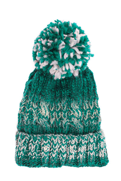 Bay Şapkacı Women's Jacquard Beret Green 1168