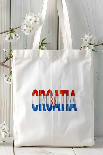 ART HEDİYE Μοντέλο τσάντας ώμου με στάμπα με σημαία της Κροατίας