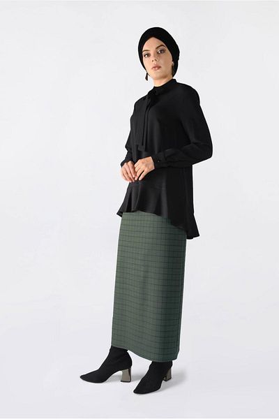 TRENDTESETTÜR Μπλούζα με βολάν στο πάτο της φούστας 4743