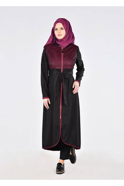 TRENDTESETTÜR Γυναικείο Μαύρο T 1721 Demre Hijab Trench