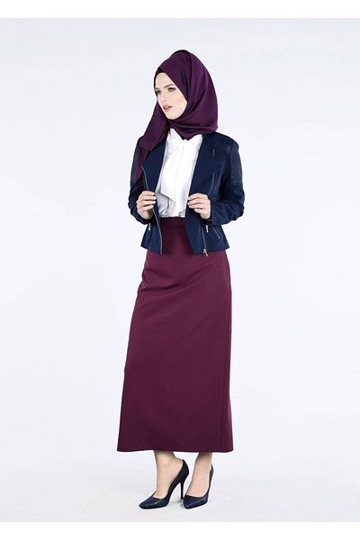 TRENDTESETTÜR Γυναικείο μπουφάν Navy Blue T 4398 Dilma Tesettür 43551
