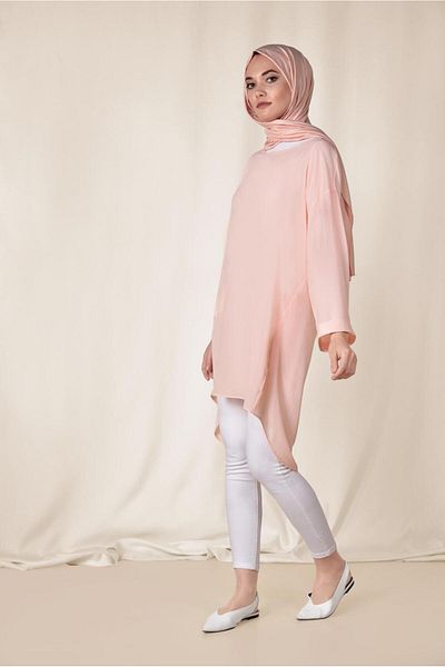 TRENDTESETTÜR Women's Powder Pocket Detailed Casual Tunic 4110