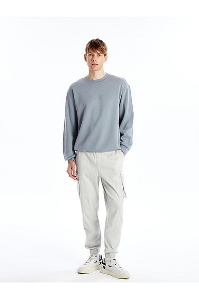 LC Waikiki Ανδρικό φούτερ με μακρυμάνικη λαιμόκοψη LCW Casual Crew