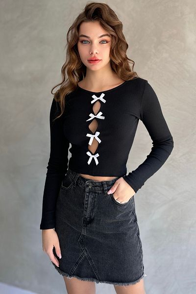 New Now ΜΠΛΟΥΖΑ ΚΑΜΙΖΑ ΜΑΚΡΥΜΑΝΙΚΗ ΜΕ ΛΕΠΤΟΜΕΡΗ ΑΞΕΣΟΥΑΡ ΦΟΥΣΚΟΥ