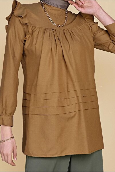 TRENDTESETTÜR Women's Yellow (SAFRAN) Flounce Tunic 00001