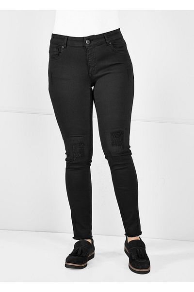 TRENDTESETTÜR Women's Black Skinny Leg Pants 7267