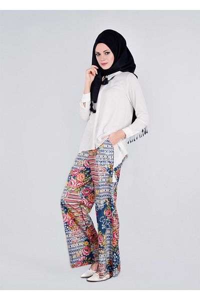 TRENDTESETTÜR Sonya 10406 Women's Navy Blue T-Pants - G7209