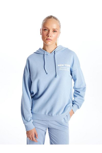 LC Waikiki Hanorac oversize cu mânecă lungă cu imprimeu XSIDE pentru femei