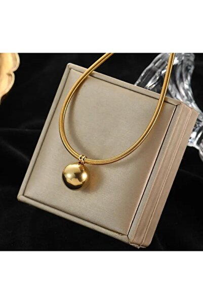 DESİGNEDBYD Gold Waterproof 316l Paslanmaz Kararmaz Gold Kaplama Çelik Choker Design Modern Kolye