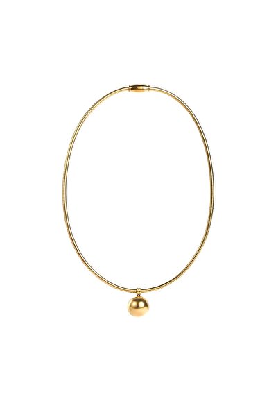 DESİGNEDBYD Gold Waterproof 316l Paslanmaz Kararmaz Gold Kaplama Çelik Choker Design Modern Kolye