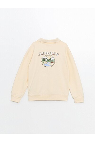 LC Waikiki Παιδικό φούτερ LCW Kids Polo γιακά για κορίτσια (W4)