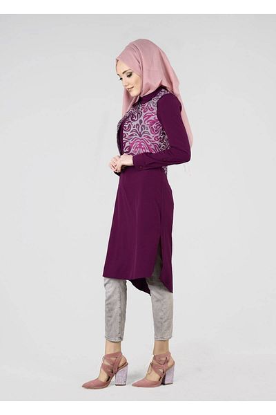 TRENDTESETTÜR Women's Plum T 4674 Almina271175 2-Piece Tunic