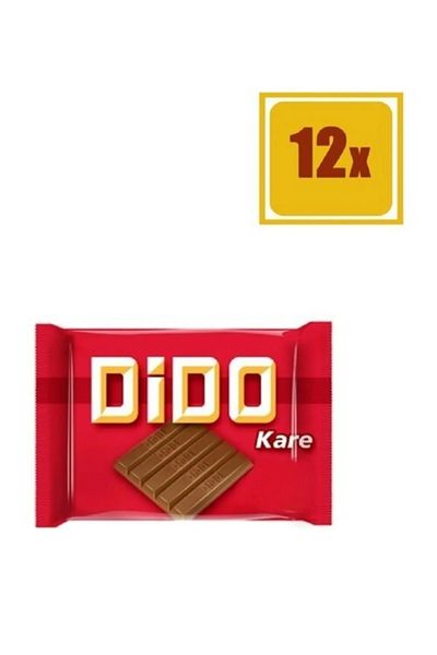 Ülker Milk Chocolate Coated Wafer Dido Square 55.5 Grams X (12 Pieces)