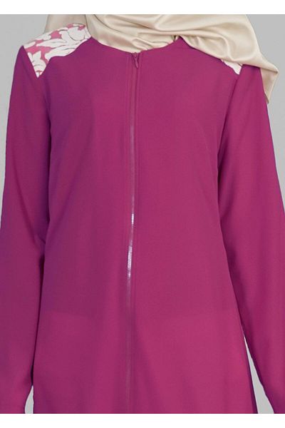 TRENDTESETTÜR Women's Fuchsia T 4912 Nishantaşı Hijab Tunik