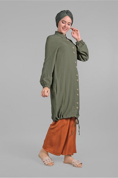 TRENDTESETTÜR Women's Tile Waist - Elastic Laced Trousers 9002