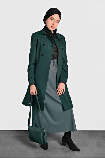 TRENDTESETTÜR Πράσινη φούστα Flounced Trench Coat 1405 - Ανδρικά παπούτσια streetball II