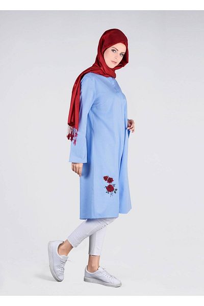 TRENDTESETTÜR T 95115 Allday - Tunica Hijab cu Detaliu Broderie