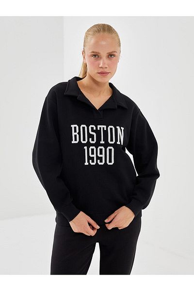LC Waikiki Hanorac gros de damă cu guler polo brodat XSIDE