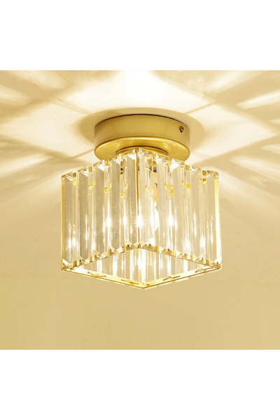 burenze Modern Tasarım Lüks Kristal Taşlı Avize Kare Hol Antre Oturma Odası A...