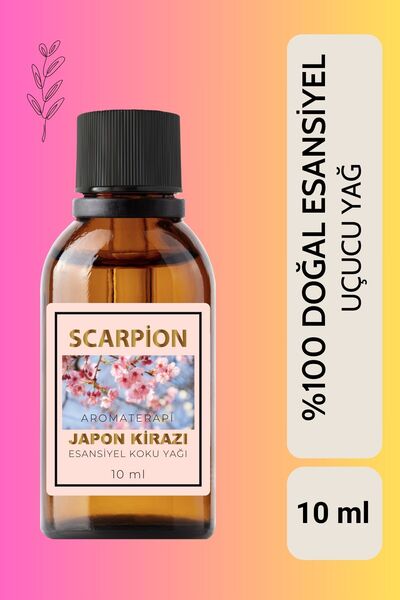SCARPİON JAPON KİRAZI Uçucu Buhur Yağı Hava Nemlendiriciler için Buhurdanlık ...