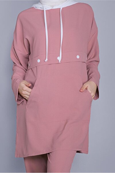 TRENDTESETTÜR Women's Powder Lace-up Hooded Trousers Set 9366