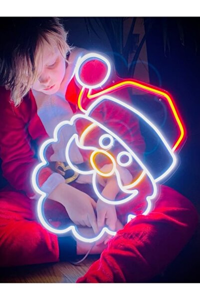 KAMER Neon Led Işıklı Noel Baba Yılbaşı