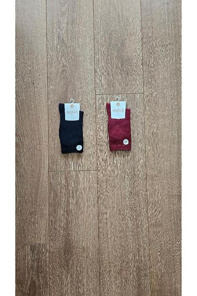 Aytuğ AYTUĞ 2 ЧИФТА Дамски бамбукови (БОРДО-ТЪМНОСИНИ) Чорапи - 43000-2