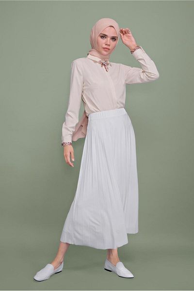 TRENDTESETTÜR Γυναικεία Μπεζ (A.BEIGE-DAMSON) Μπλούζα με δεμένο γιακά 40266