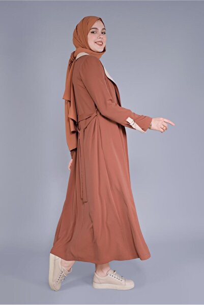 TRENDTESETTÜR Kadın Taba Kuşaklı Iki Renkli Trençkot 6365