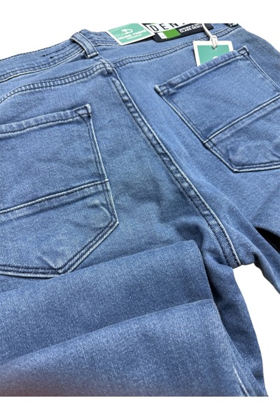 DostumGiyim Extra ελαστικό ύφασμα Άνετο τζιν παντελόνι κανονικού μεγέθους με μεγάλο μέγεθος