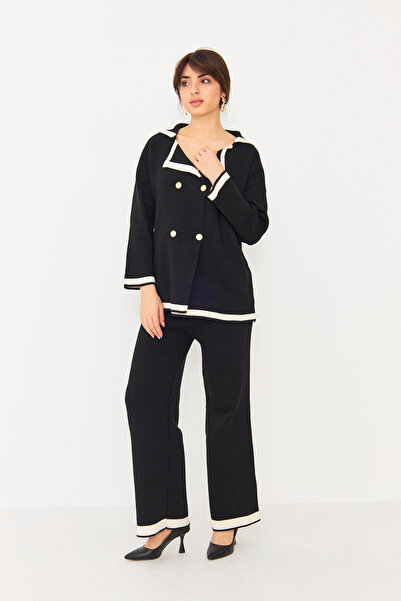 brako tekstil Γυναικείο παλτό με τέσσερα κουμπιά Πλεκτό υφασμάτινο ζακέτα και...