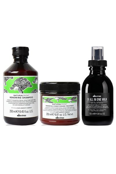 Davines Renew&Shine Collection Triple Anti-Aging Set - Shampoo,Treatment&Milk (635ml) Beautysecretsq1