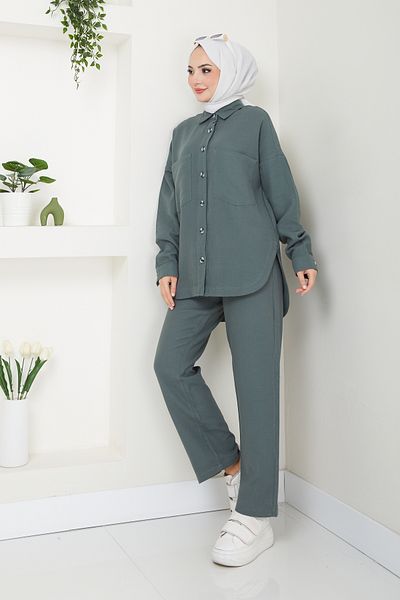 Pamuk Butik Γυναικείο Σετ Διπλό Gabardine με Παντελόνι