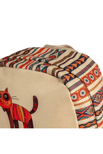Street Bag Ethnic αδιάβροχο ορθοπεδικό σακίδιο πλάτης με μοτίβο Bohemian Cat - Θήκη Tablet