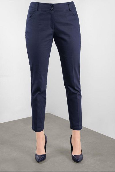 TRENDTESETTÜR Women's Navy Blue (DARK BLUE) Classic Cut Trousers 70135