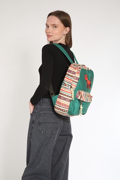 Street Bag Ethnic αδιάβροχο ορθοπεδικό σακίδιο πλάτης με μοτίβο Bohemian Cat - Θήκη Tablet